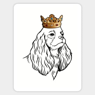 Cavalier King Charles Spaniel Dog King Queen Wearing Crown Sticker
